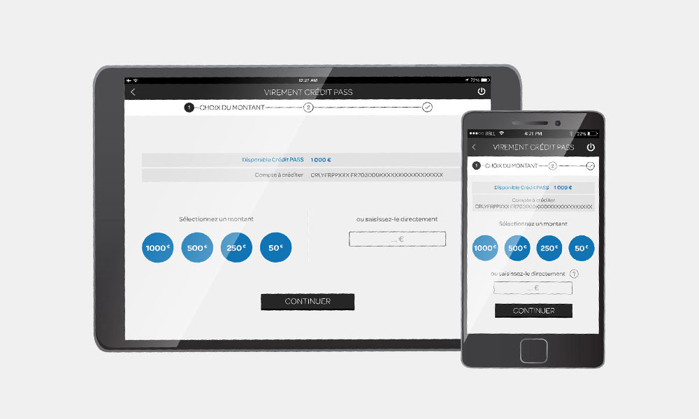 Application smartphone et tablette Carrefour Banque