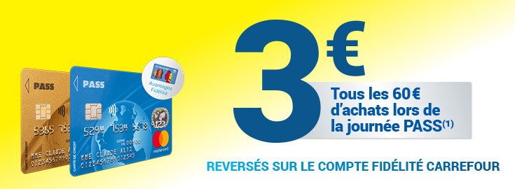 La Carte Pass cumulée au programme de Fidélité de Carrefour
