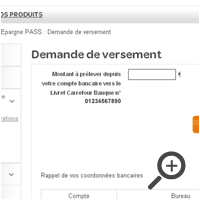 Demande de versement