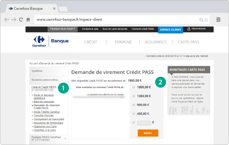 Virement Crédit PASS