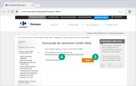 Virement Crédit PASS