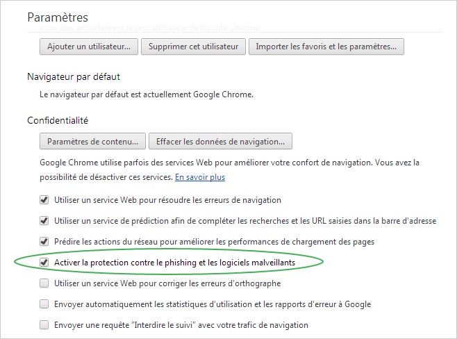 Configuration Internet Explorer