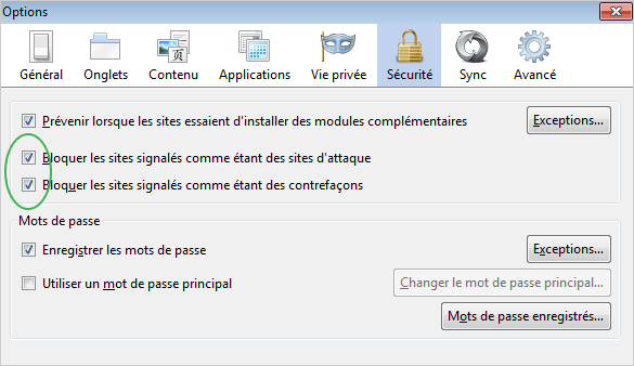 Configuration Internet Explorer