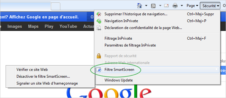 Configuration Internet Explorer