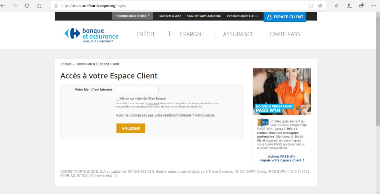 Site frauduleux octobre 2018