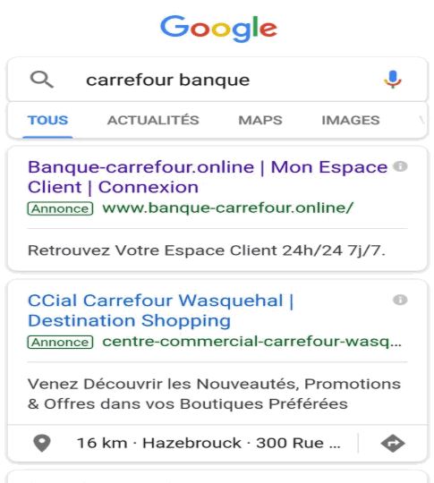 Site frauduleux octobre 2018